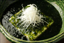 Green seaweed tofu