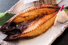 Charcoal grilled mackerel