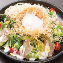 Caesar salad with slow-poached egg