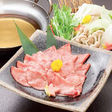 Beef tongue shabu-shabu