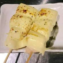 Grilled chicken tenderloin with cheese