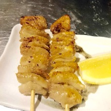 Chicken skin skewer