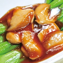 Abalone stewed in soy sauce