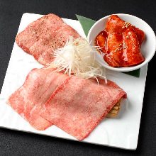 Premium tongue three-flavor platter