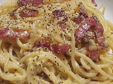 Carbonara with bacon