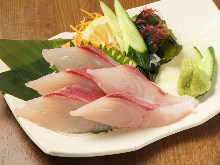 Amberjack sashimi