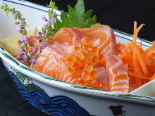 Salmon sashimi