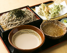 Tempura zaru buckwheat noodles