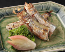 Seared shishamo smelt