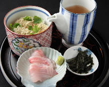 Tai chazuke (sea bream and rice with tea)