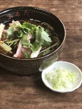 Buckwheat noodles with roasted duck