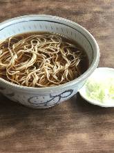 Buckwheat noodle in a hot soup