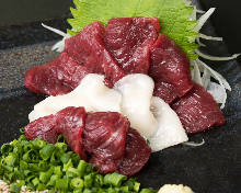 Horse meat sashimi