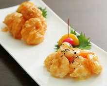 Stir-fried shrimp with mayonnaise