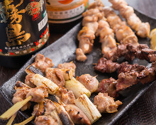 Assorted grilled chicken skewers, 5 kinds