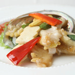 Sauteed abalone