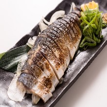 Seared pickled mackerel