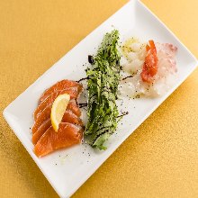 Carpaccio with 2 kinds of seafood