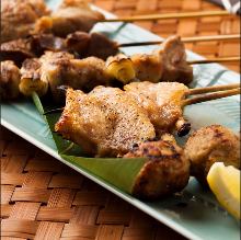 Assorted grilled skewers