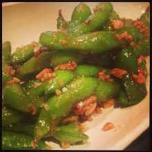 Garlic green soybeans