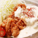 Fried chicken with vinegar and tartar sauce