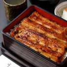 Eel served over rice in a lacquered box