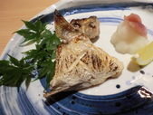 Grilled amberjack collar meat