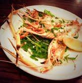 Salted and grilled shrimp