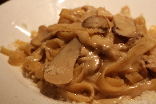 Pasta with mushroom cream sauce