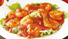 Stir-fried shrimp in chili sauce