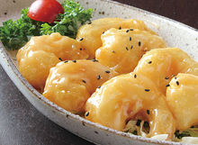 Stir-fried shrimp with mayonnaise