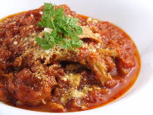 Trippa simmered with herb and tomato