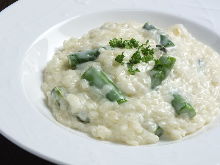 Asparagus cheese risotto