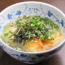 Deep-fried tofu in broth