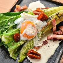 Caesar salad with grilled romaine lettuce