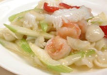 Stir-fried shrimp with salt