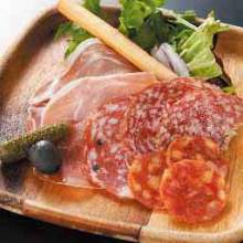 Assorted prosciutto and salami