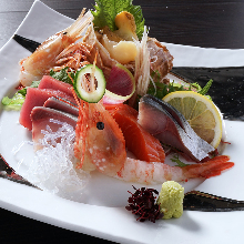 Assorted sashimi