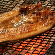 Charcoal grilled fish