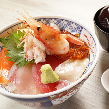 Seafood rice bowl