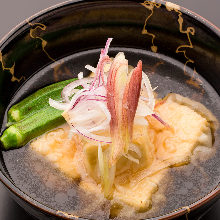 Deep-fried tofu in broth