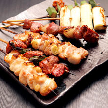 Assorted grilled chicken skewers, 5 kinds