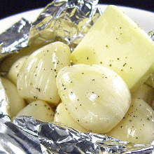 Baked in foil with garlic