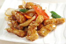 Whitefish with sweet and sour sauce