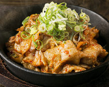 Stir-fried pork with kimchi