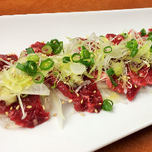 Ostrich sashimi