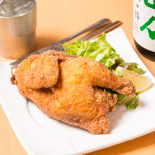 Fried half body of chicken