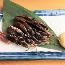 Lightly-dried firefly squid