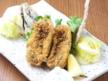 Deep-fried horse mackerel