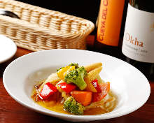 Warm vegetable salad
